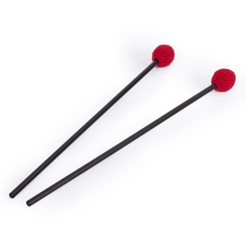 Percussion Workshop Vibraphone / marimba beaters pair - 3.3cm red wool head ‚Äì medium hard