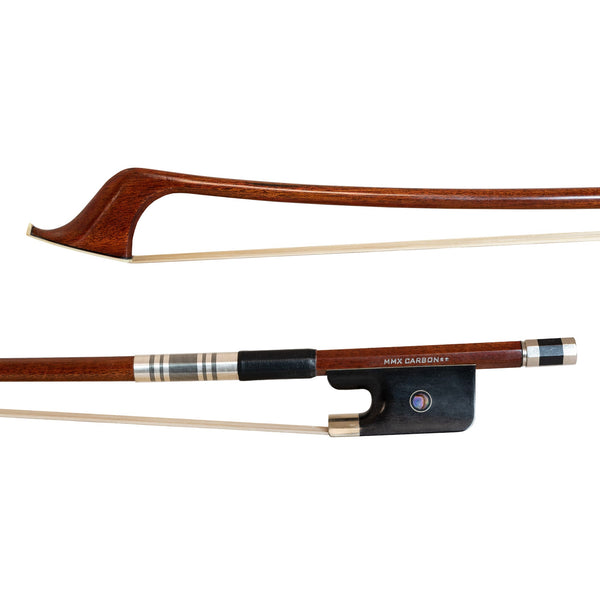 MMX carbon composite with real wood veneer double bass bow 3/4 - French