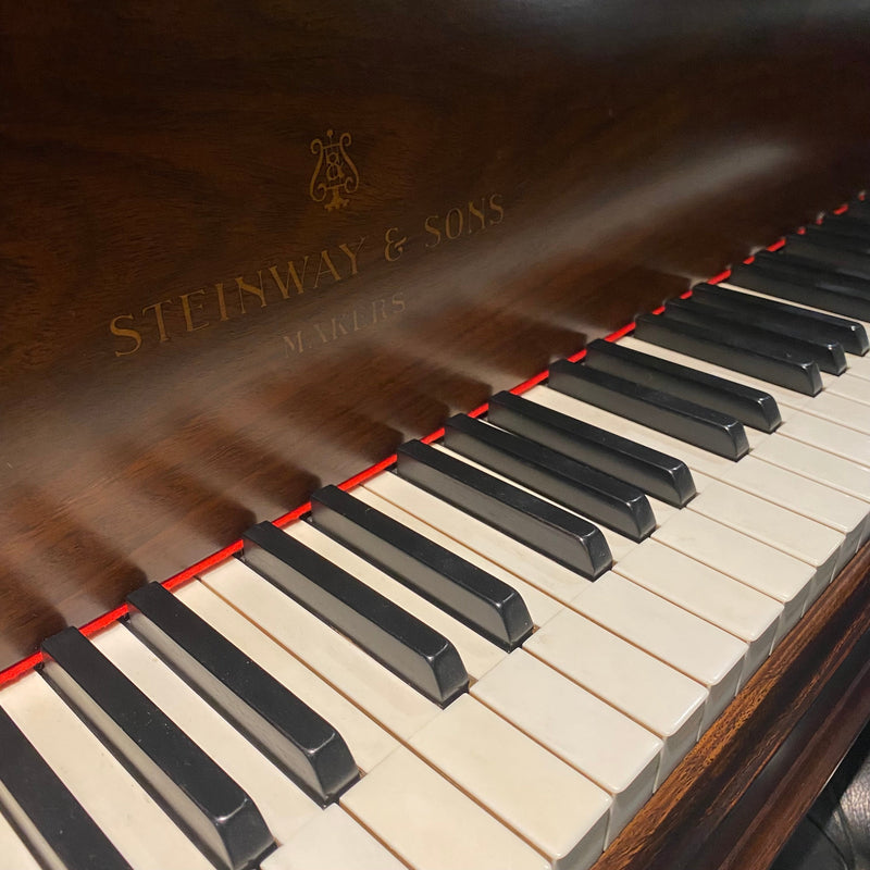 Restored Steinway Model O grand piano in satin rosewood