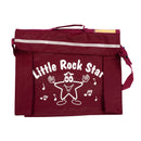 Primo music bag with 'Little rock star' design - Burgundy