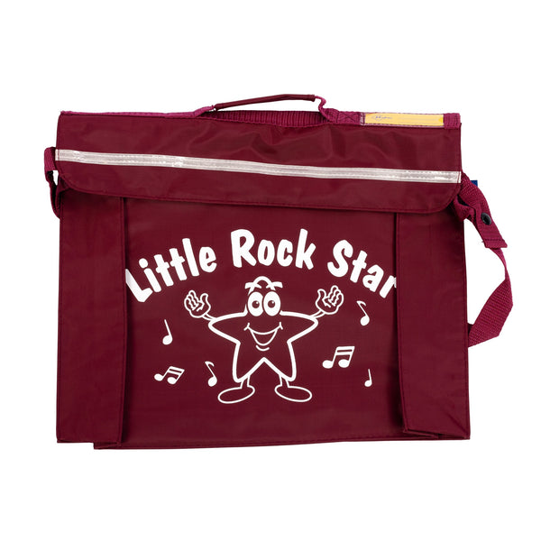 Primo music bag with 'Little rock star' design - Burgundy