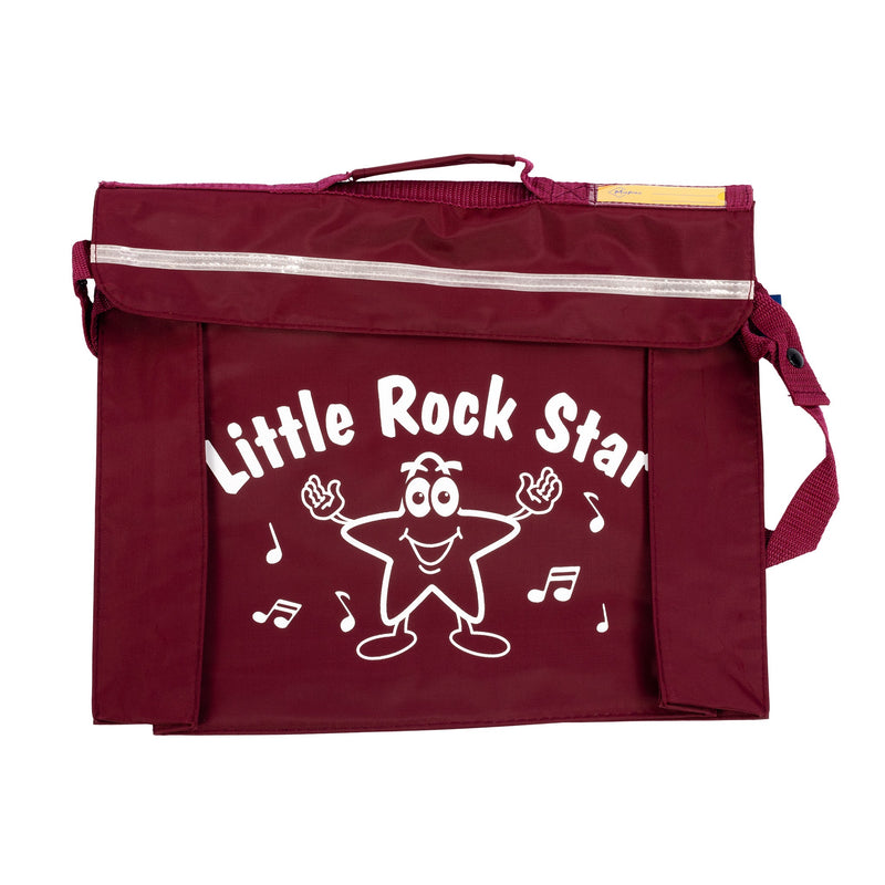 Primo music bag with 'Little rock star' design - Burgundy