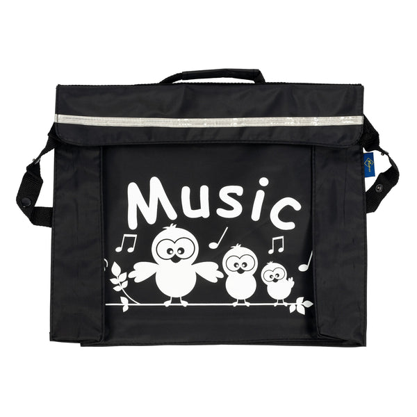 Primo music bag with 'Music' bird design - Black