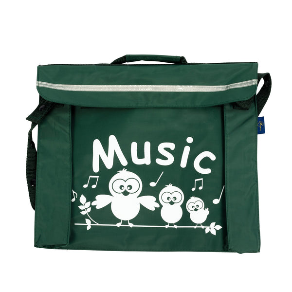 Primo music bag with 'Music' bird design - Dark green