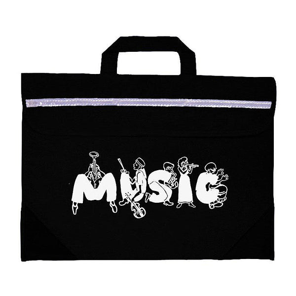 Duo music bag with musician design - Black