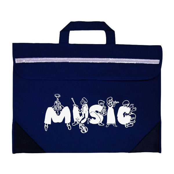 Duo music bag with musician design - Navy blue