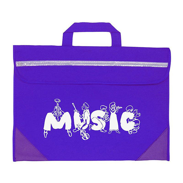 Duo music bag with musician design - Purple