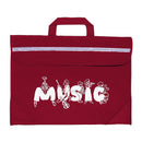 Duo music bag with musician design - Burgundy