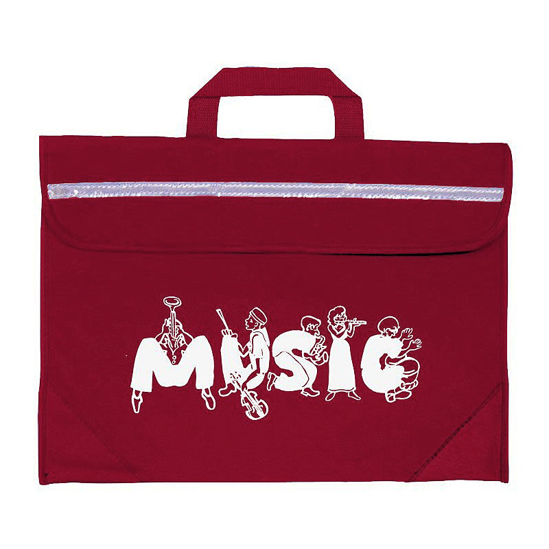 Duo music bag with musician design - Burgundy