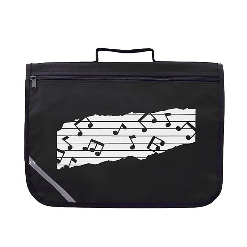 Excel music satchel with musical note design - Black