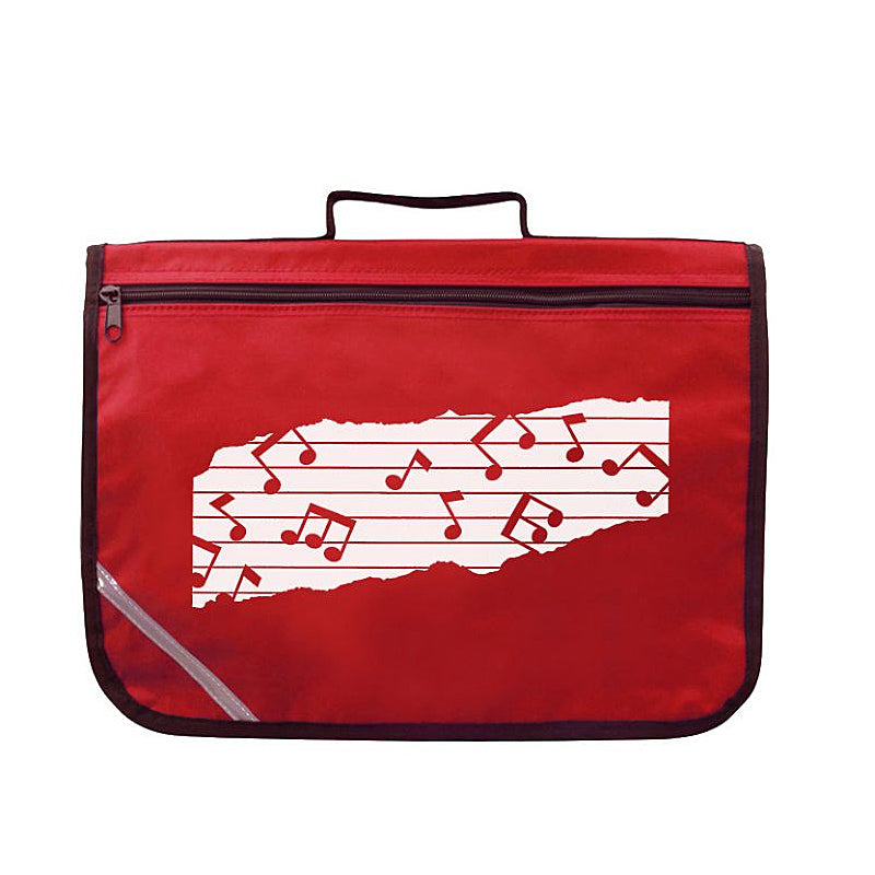 Excel music satchel with musical note design - Red