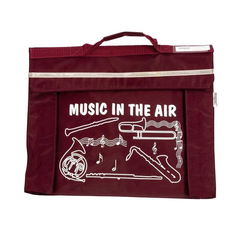 Primo music bag with 'Music in the air' design - Burgundy