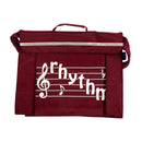 Primo music bag with 'Rhythm' design - Burgundy