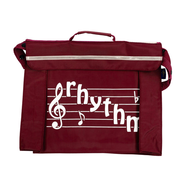 Primo music bag with 'Rhythm' design - Burgundy