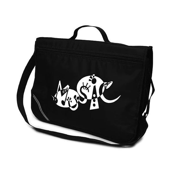 Excel music satchel with 'Music' design - Black