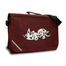 Excel music satchel with 'Music' design - Burgundy