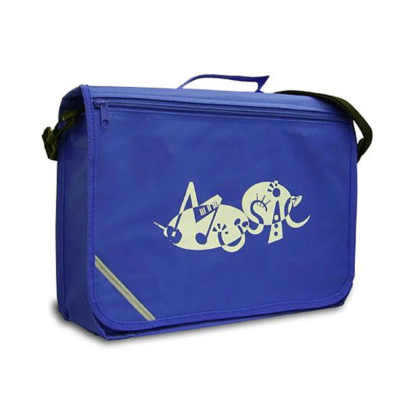 Excel music satchel with 'Music' design - Royal blue