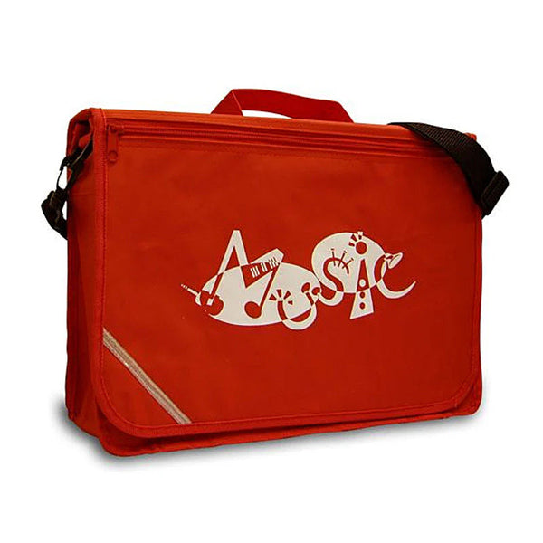 Excel music satchel with 'Music' design - Red