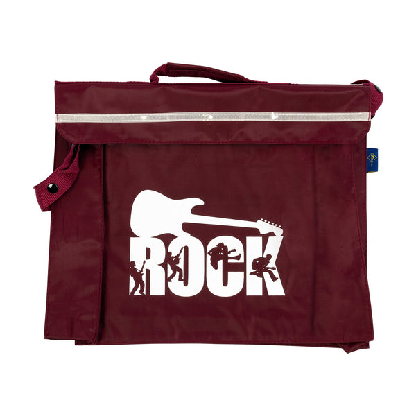 Primo music bag with 'Rock' design - Burgundy