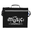 Primo music bag with 'My music notes' design - Black