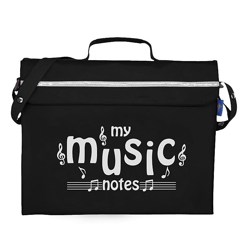 Primo music bag with 'My music notes' design - Black