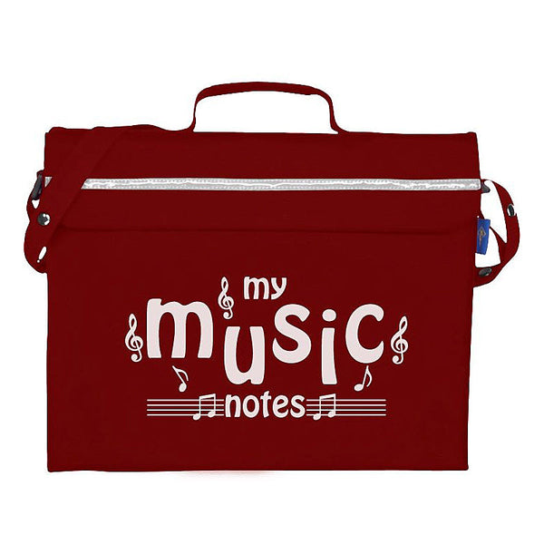 Primo music bag with 'My music notes' design - Burgundy