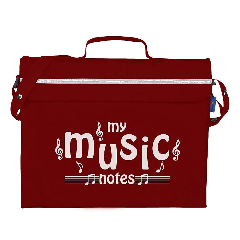 Primo music bag with 'My music notes' design - Burgundy