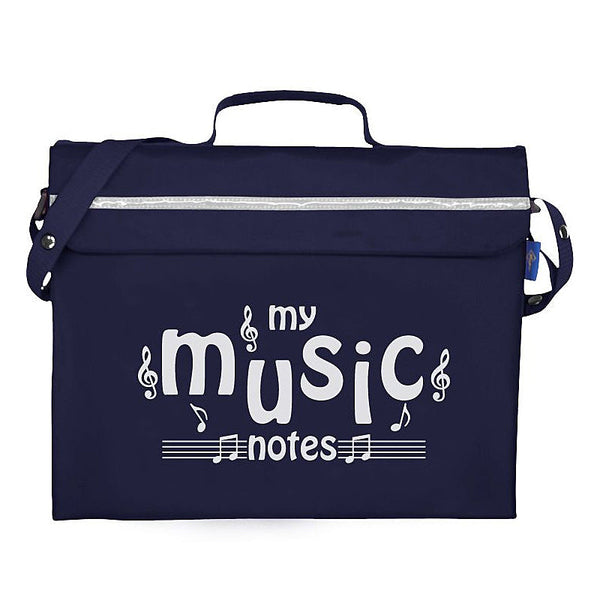 Primo music bag with 'My music notes' design - Navy blue