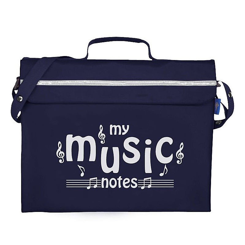 Primo music bag with 'My music notes' design - Navy blue