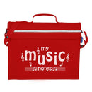 Primo music bag with 'My music notes' design - Red