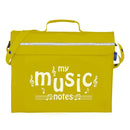Primo music bag with 'My music notes' design - Yellow