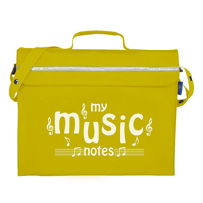 Primo music bag with 'My music notes' design - Yellow