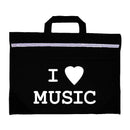 Duo music bag with 'I love music' design - Black