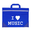 Duo music bag with 'I love music' design - Royal blue