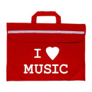 Duo music bag with 'I love music' design - Red