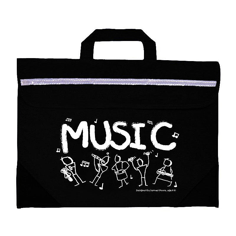 Duo music bag with Sam Moore 'Music' design - Black