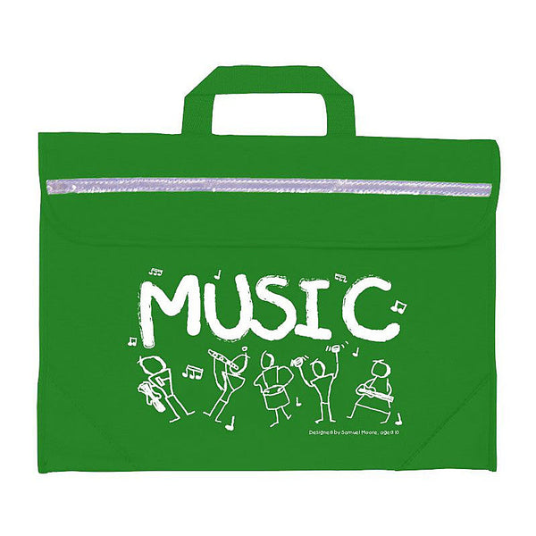 Duo music bag with Sam Moore 'Music' design - Green