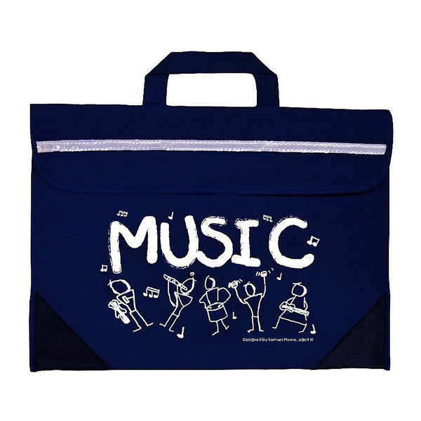 Duo music bag with Sam Moore 'Music' design - Navy blue