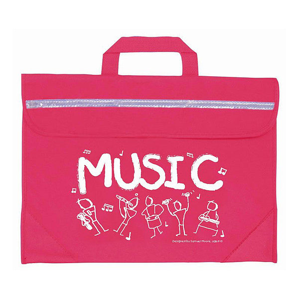 Duo music bag with Sam Moore 'Music' design - Pink
