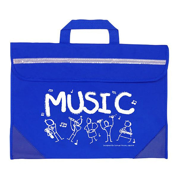 Duo music bag with Sam Moore 'Music' design - Royal blue