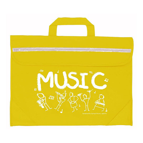 Duo music bag with Sam Moore 'Music' design - Yellow