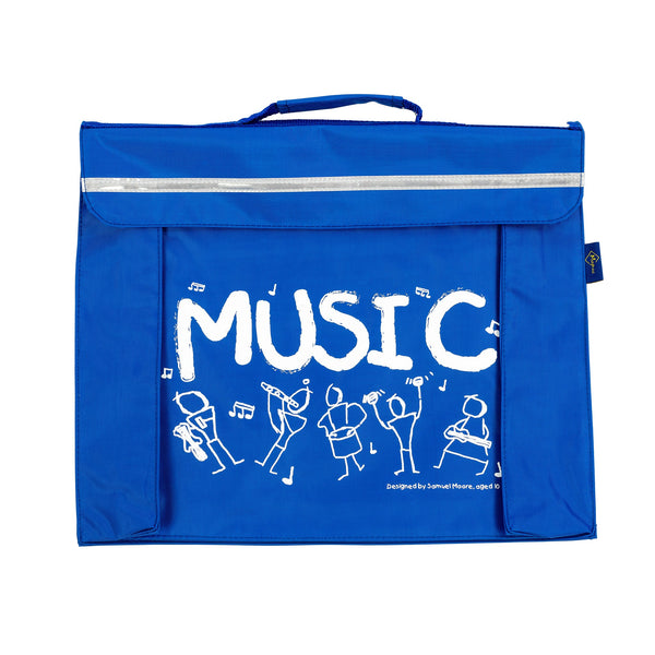 Primo music bag with Sam Moore 'Music' design - Royal blue