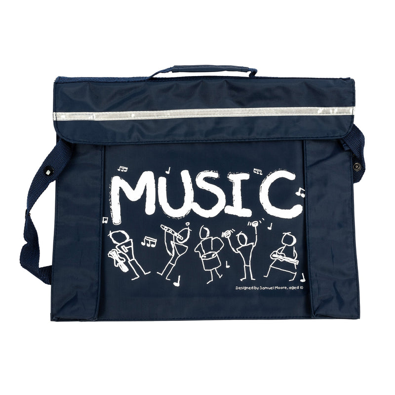 Primo music bag with Sam Moore 'Music' design - Navy blue