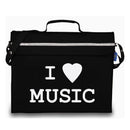 Primo music bag with 'I love music' design - Black