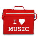 Primo music bag with 'I love music' design - Red