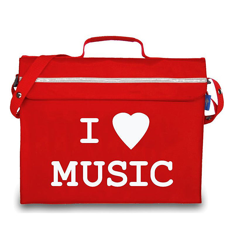 Primo music bag with 'I love music' design - Red
