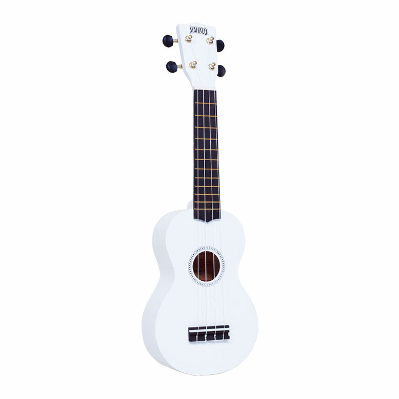 Mahalo Rainbow soprano ukulele - White
