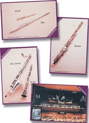 Musical Instrument Families - Woodwind. Pack of 8 posters