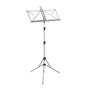 Musisca Lightweight Folding Music Stand - Silver Grey