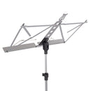 Musisca Lightweight Folding Music Stand - Silver Grey